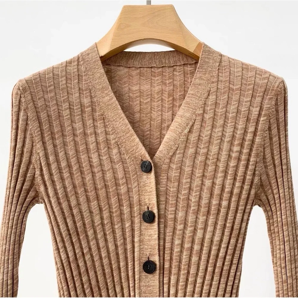 🍁ICICLE Cotton open knit light button up cardigan - Picture 6 of 15
